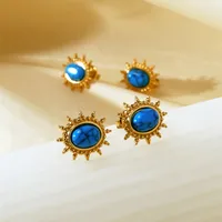 1 Paire Soleil Élégant Femme Style Simple Acier Inoxydable 304 Boucles D'Oreilles main image 4