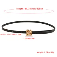 Women's Elegant Vintage Style Preppy Style Pu Alloy Pu Alloy Leather Belts main image 2