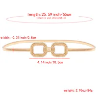 Femmes Style Vintage Formel Style Simple Alliage Alliage Boucle Chaîne Ceintures main image 2