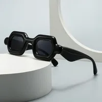 Cuadrado Casual Color Sólido Ordenador Personal Lentes Tintados Con Degradado Fotograma Completo Gafas De Sol Mujer main image 1