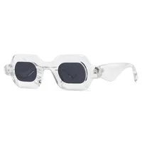 Square Casual Solid Color Pc Gradient Tinted Lenses Full Frame Women's Sunglasses main image 2