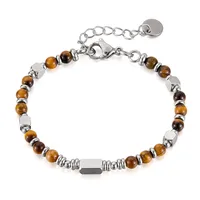 Geometric Elegant Retro Lady 304 Stainless Steel Shoushan Stone Agate Bracelets Wholesale sku image 1