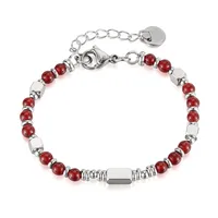 Geometric Elegant Retro Lady 304 Stainless Steel Shoushan Stone Agate Bracelets Wholesale sku image 3