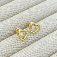 1 Pair Pentagram Round Heart Shape Simple Style 304 Stainless Steel 18K Gold Plated Ear Studs sku image 5