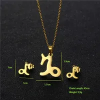 Simple Style Classic Style 201 Stainless Steel Constellation Women's Jewelry Set sku image 14