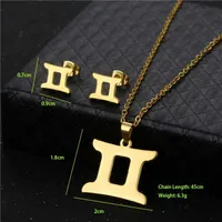 Simple Style Classic Style 201 Stainless Steel Constellation Women's Jewelry Set sku image 21