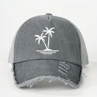 Unisex Coconut Tree Curved Eaves Embroidery Casual Simple Style Streetwear Baseball Cap sku image 2