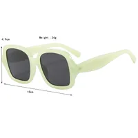Carré Décontractée Vêtement De Rue Lunettes Pc Résine Verres Teintés Dégradés Plein Cadre Femmes De Lunettes De Soleil main image 7