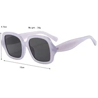 Square Casual Streetwear Glasses Pc Resin Gradient Tinted Lenses Full Frame Women's Sunglasses main image 8