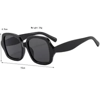 Cuadrado Casual Ropa De Calle Lentes Ordenador Personal Resina Lentes Tintados Con Degradado Fotograma Completo Gafas De Sol Mujer main image 6
