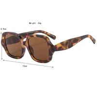 Square Casual Streetwear Glasses Pc Resin Gradient Tinted Lenses Full Frame Women's Sunglasses sku image 3