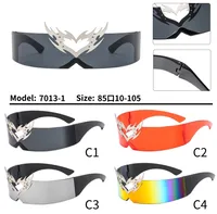 Future Technology One-piece Coated Sunglasses Personalized Didi Drag Cool Sunglasses  Hip Hop Colorful Glasses Accessories main image 1