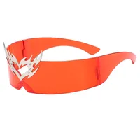 Future Technology One-piece Coated Sunglasses Personalized Didi Drag Cool Sunglasses  Hip Hop Colorful Glasses Accessories main image 2