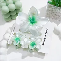 Southeast Asia Explosions High Sense Net Red Hair Clip Flower 10-piece Set Egg Flower Clip Full Head Shark Clip sku image 8