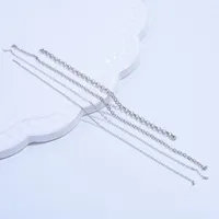 1 Piece Polished 925 Sterling Silver Rhodium Plated Chain Extension Chain Chain main image 1