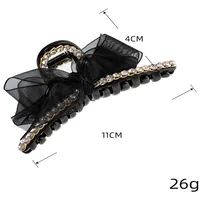 Mujeres Nudo De Lazo Elegante Señora Plástico/resina Garras De Pelo main image 2