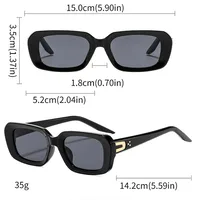 Square Casual Modern Style Letter Ac Gradient Tinted Lenses Full Frame Women's Sunglasses main image 2