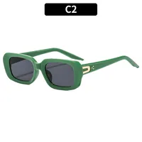 Square Casual Modern Style Letter Ac Gradient Tinted Lenses Full Frame Women's Sunglasses sku image 2