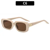 Square Casual Modern Style Letter Ac Gradient Tinted Lenses Full Frame Women's Sunglasses sku image 6