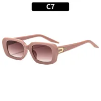 Square Casual Modern Style Letter Ac Gradient Tinted Lenses Full Frame Women's Sunglasses sku image 7