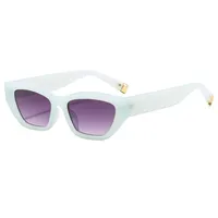 Cat Eye Casual Solid Color Ac Gradient Tinted Lenses Full Frame Women's Sunglasses main image 5