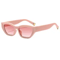 Cat Eye Casual Solid Color Ac Gradient Tinted Lenses Full Frame Women's Sunglasses main image 2