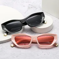 Cat Eye Casual Solid Color Ac Gradient Tinted Lenses Full Frame Women's Sunglasses main image 1