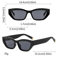 Cat Eye Casual Solid Color Ac Gradient Tinted Lenses Full Frame Women's Sunglasses main image 7