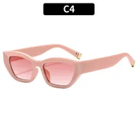 Cat Eye Casual Solid Color Ac Gradient Tinted Lenses Full Frame Women's Sunglasses sku image 4