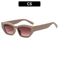 Cat Eye Casual Solid Color Ac Gradient Tinted Lenses Full Frame Women's Sunglasses sku image 6