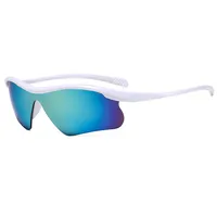 Biker Casual Solid Color Pc Gradient Tinted Lenses Half Frame Women's Sunglasses main image 4