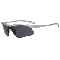 Biker Casual Solid Color Pc Gradient Tinted Lenses Half Frame Women's Sunglasses main image 3