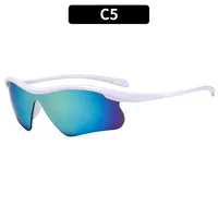 Biker Casual Solid Color Pc Gradient Tinted Lenses Half Frame Women's Sunglasses sku image 5