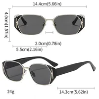 Square Casual Solid Color Ac Gradient Tinted Lenses Full Frame Women's Sunglasses main image 2