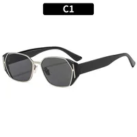 Square Casual Solid Color Ac Gradient Tinted Lenses Full Frame Women's Sunglasses sku image 1