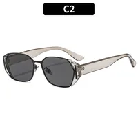 Square Casual Solid Color Ac Gradient Tinted Lenses Full Frame Women's Sunglasses sku image 2
