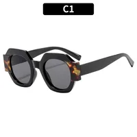 Polygon Casual Solid Color Ac Full Frame Women's Sunglasses sku image 1