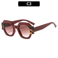 Polygon Casual Solid Color Ac Full Frame Women's Sunglasses sku image 3