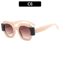 Polygon Casual Solid Color Ac Full Frame Women's Sunglasses sku image 6