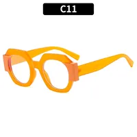 Polygon Casual Solid Color Ac Full Frame Women's Sunglasses sku image 11