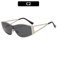 Special-Shaped Mirror Casual Geometric Pc Full Frame Women's Sunglasses sku image 2