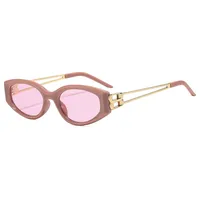 Special-Shaped Mirror Casual Solid Color Ac Gradient Tinted Lenses Half Frame Women's Sunglasses main image 4