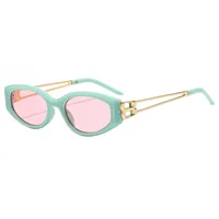 Special-Shaped Mirror Casual Solid Color Ac Gradient Tinted Lenses Half Frame Women's Sunglasses main image 5