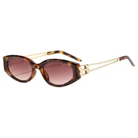 Special-Shaped Mirror Casual Solid Color Ac Gradient Tinted Lenses Half Frame Women's Sunglasses main image 6