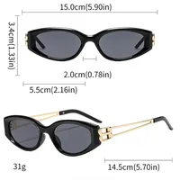 Special-Shaped Mirror Casual Solid Color Ac Gradient Tinted Lenses Half Frame Women's Sunglasses main image 2