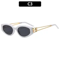 Special-Shaped Mirror Casual Solid Color Ac Gradient Tinted Lenses Half Frame Women's Sunglasses sku image 3
