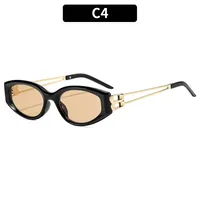 Special-Shaped Mirror Casual Solid Color Ac Gradient Tinted Lenses Half Frame Women's Sunglasses sku image 4