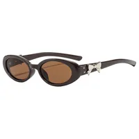 Oval Frame Casual Solid Color Ac Gradient Tinted Lenses Full Frame Women's Sunglasses main image 6