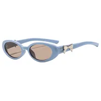 Oval Frame Casual Solid Color Ac Gradient Tinted Lenses Full Frame Women's Sunglasses main image 5