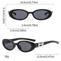 Oval Frame Casual Solid Color Ac Gradient Tinted Lenses Full Frame Women's Sunglasses main image 2